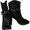 Sandale Femei Inalte Trendy Negre