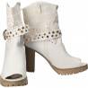 Sandale Femei Inalte Trendy Albe