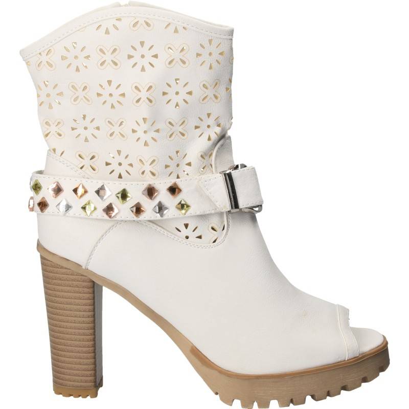 Sandale Femei Inalte Trendy Albe Sandale Femei Inalte Trendy Albe