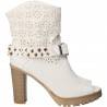 Sandale Femei Inalte Trendy Albe