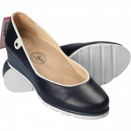 Pantofi Femei Piele Elegant Albastri