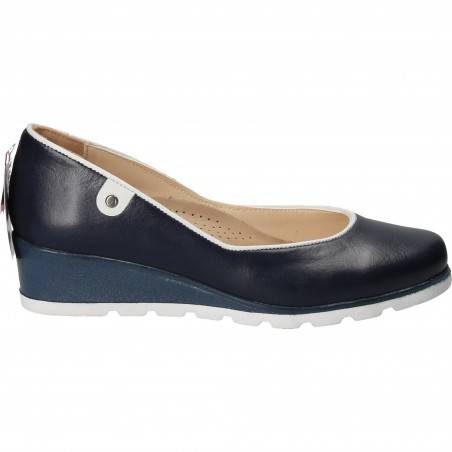 Pantofi platforma medie, piele naturala
