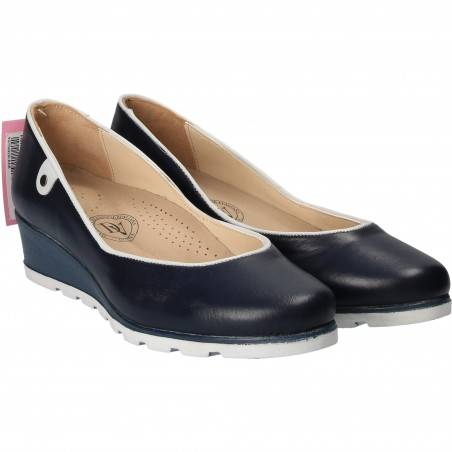 Pantofi Femei Piele Elegant Albastri