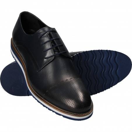 Pantofi Barbati Elegant Piele Albastri DA VINCI