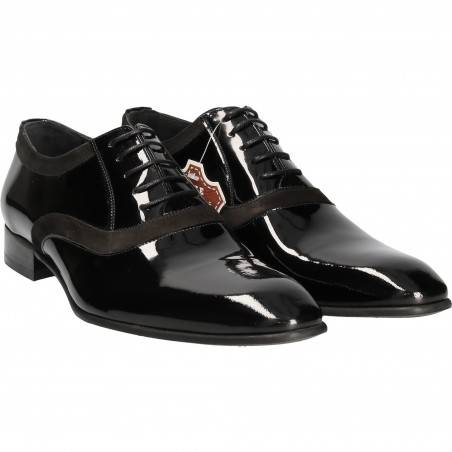 Pantofi Eleganti Barbati Piele Lac Negri DA VINCI