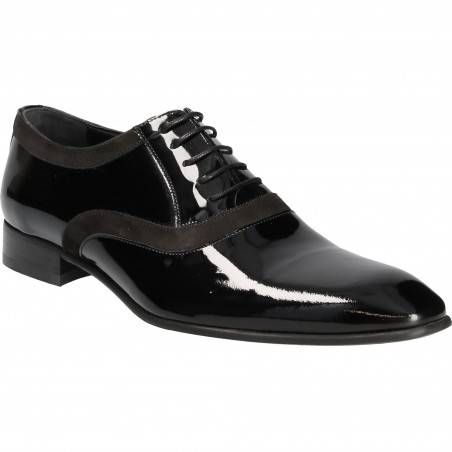 Pantofi Eleganti Barbati Piele Lac Negri DA VINCI