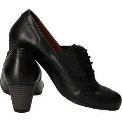 Pantofi Femei Oxford Piele Negri DA VINCI