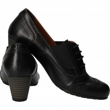Pantofi Femei Oxford Piele Negri DA VINCI