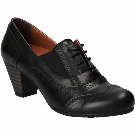 Pantofi Femei Oxford Piele Negri DA VINCI