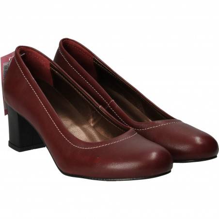 Pantofi Femei Elegant Piele Bordeaux DA VINCI