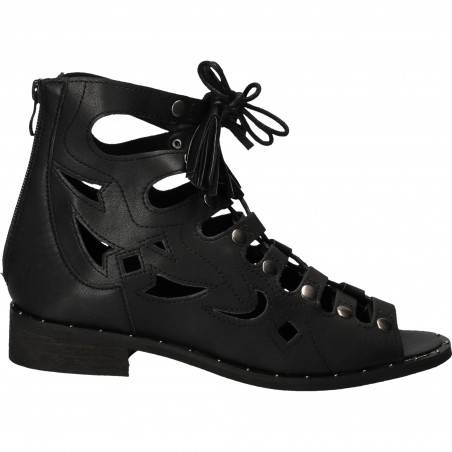 Sandale Dame Rose, Femei, casual, piele ecologica negre