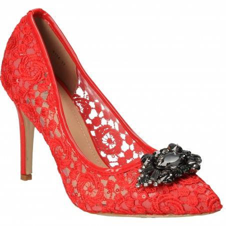 Pantofi Femei Dantela Eleganti Rosii