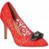 Pantofi Femei Dantela Eleganti Rosii