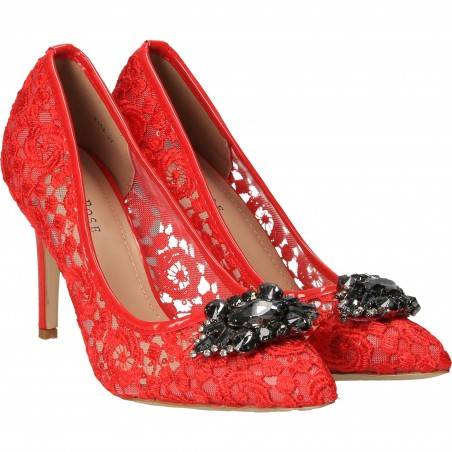 Pantofi Femei Dantela Eleganti Rosii