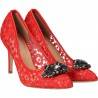 Pantofi Femei Dantela Eleganti Rosii
