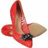 Pantofi Femei Dantela Eleganti Rosii