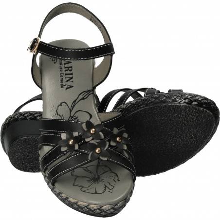 Sandale Femei, casual, piele ecologica negre