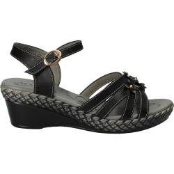 Sandale Femei, casual, piele ecologica negre