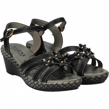 Sandale Femei, casual, piele ecologica negre