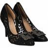 Pantofi Femei, Eleganti, Dame Rose, Negri, din dantela