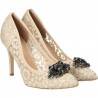 Pantofi din dantela Dame Rose bej
