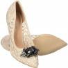 Pantofi din dantela Dame Rose bej