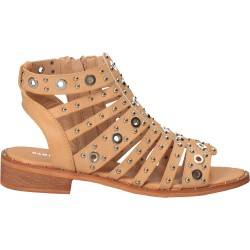 Sandale cu capse, trendy, bej pentru femei