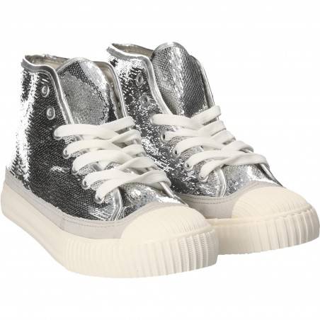 Bascheti glamour pentru femei, fete, culoarea argintie