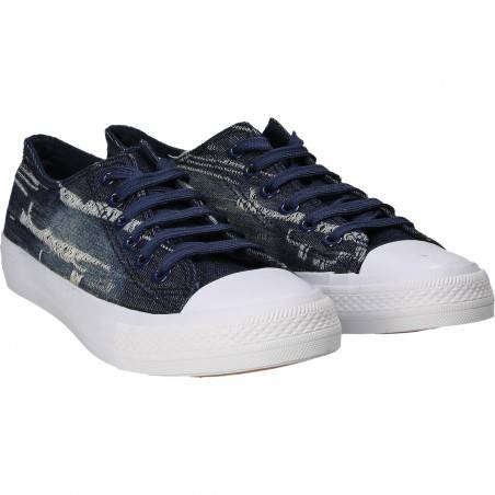 Tenisi pentru barbati din jeans albastru inchis
