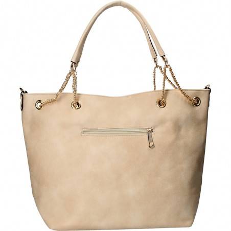 Poseta Trendy, cu buline in relief, culoarea bej