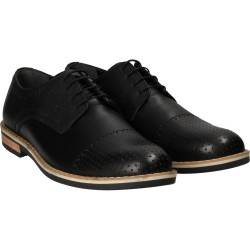 Pantofi negri, eleganti, pentru barbati, piele naturala, marca Da Vinci