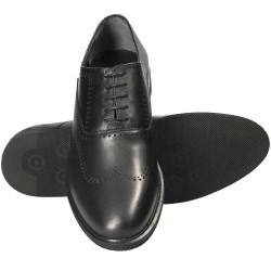 Pantofi negri Da Vinci, din piele naturala, pentru barbati