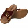 Saboti femei Bordeuax cu auriu, marca Fly Shoes