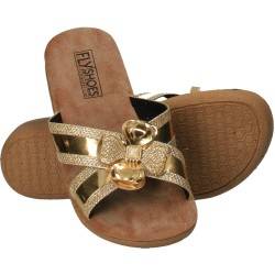 Saboti Fly Shoes, glamour, aurii pentru femei