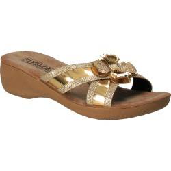 Saboti Fly Shoes, glamour, aurii pentru femei