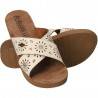 Saboti florali de dama, albi, Fly Shoes