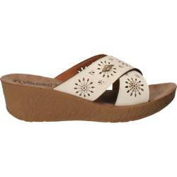 Saboti florali de dama, albi, Fly Shoes