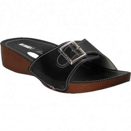 Saboti negri cu catarama, marca Fly Shoes