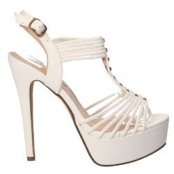 Sandale albe fashion, pentru femei, marca Tulipano