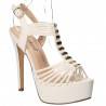 Sandale albe fashion, pentru femei, marca Tulipano