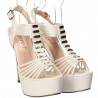 Sandale albe fashion, pentru femei, marca Tulipano