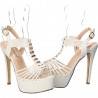 Sandale albe fashion, pentru femei, marca Tulipano