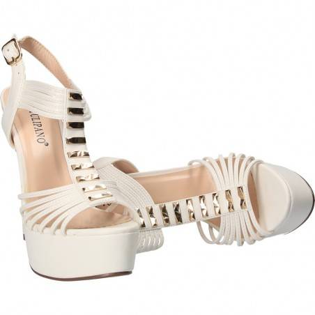 Sandale albe fashion, pentru femei, marca Tulipano