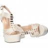Sandale albe fashion, pentru femei, marca Tulipano
