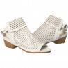 Sandale fashion, albe, inalte, pentru femei