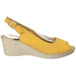 Sandale Natur Soft, din piele naturala, culoare galbena