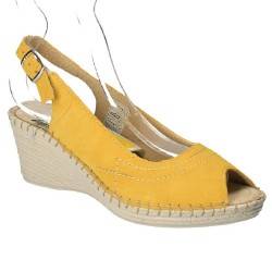 Sandale Natur Soft, din piele naturala, culoare galbena