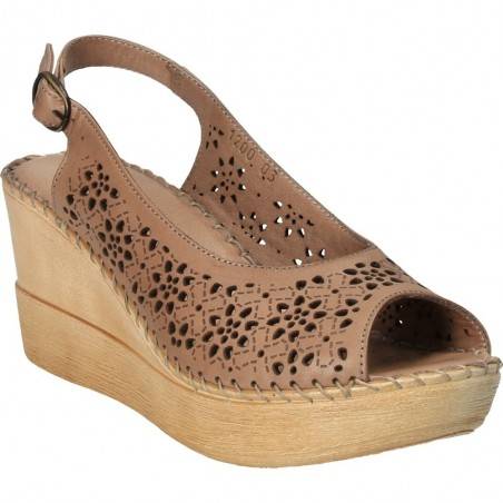 Sandale Donna Style, de dama, cu platforma, piele naturala