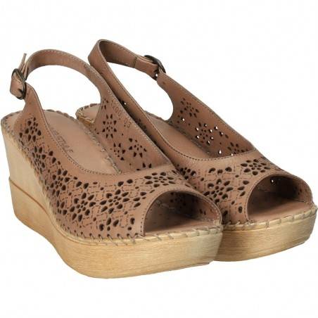 Sandale Donna Style, de dama, cu platforma, piele naturala