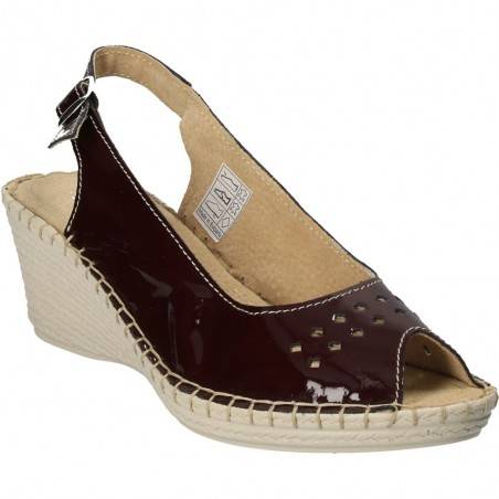Sandale clasice din piele lacuita, cu platforma